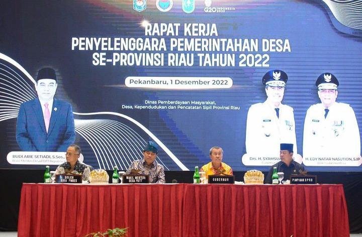 Hadir Dalam Rapat Kerja Pemdes Se-Provinsi Riau, Ini Pesan Kades Koto Tuo Kepada Warganya
